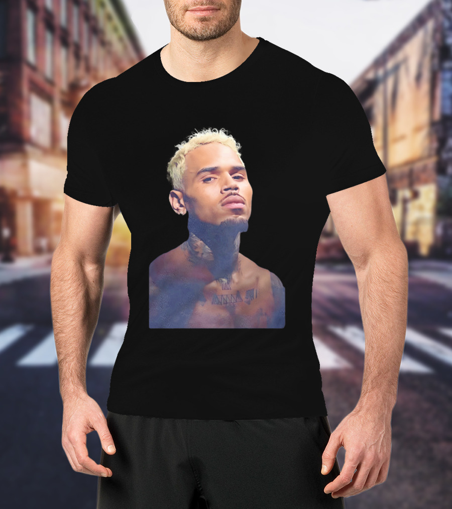 Chris Brown Blond Hair Tattoo T-Shirt