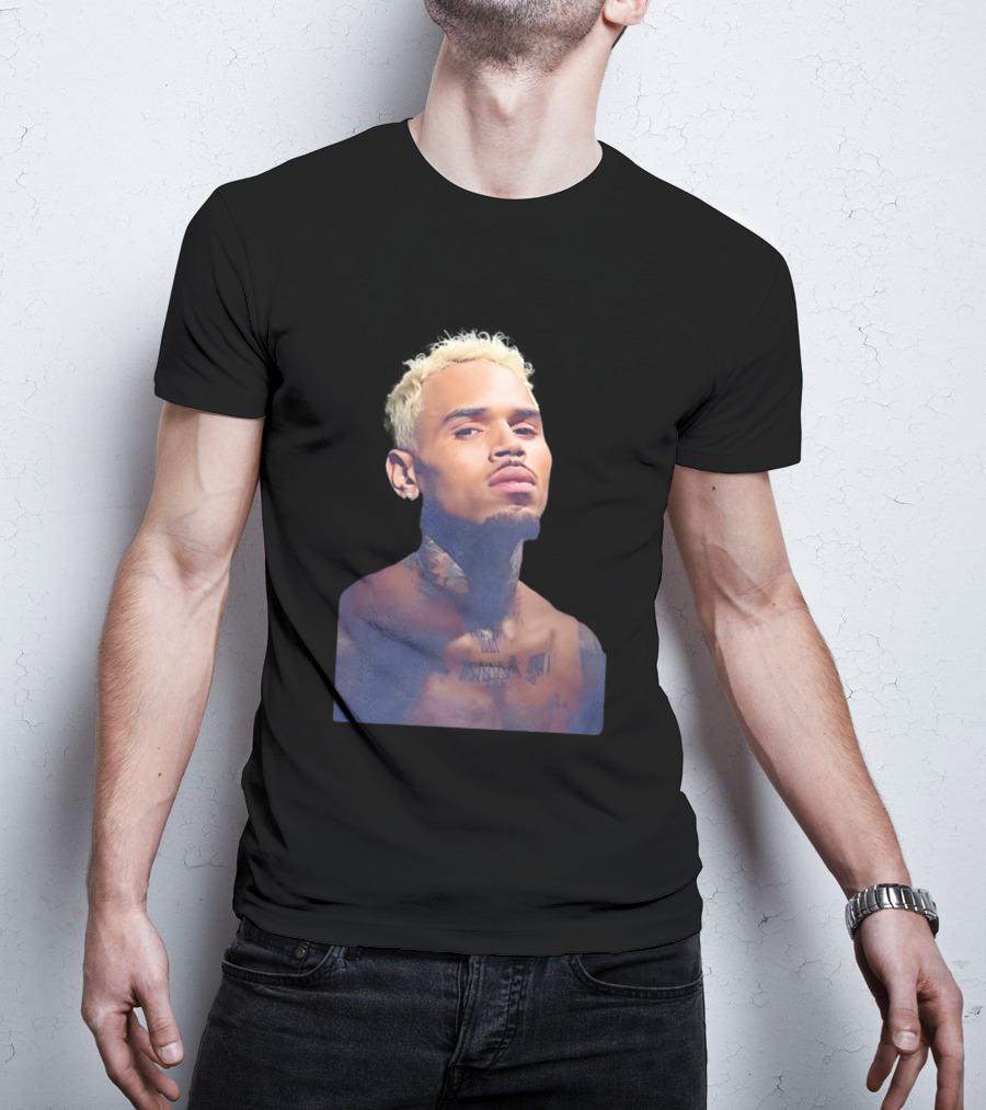 Chris Brown Blond Hair Tattoo T-Shirt