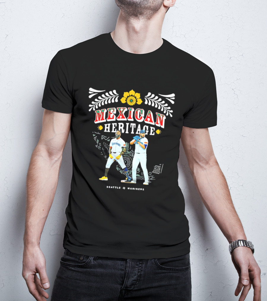 Mexican Heritage Seattle Mariners MLB Baseball Seattle To Sábado T-Shirt