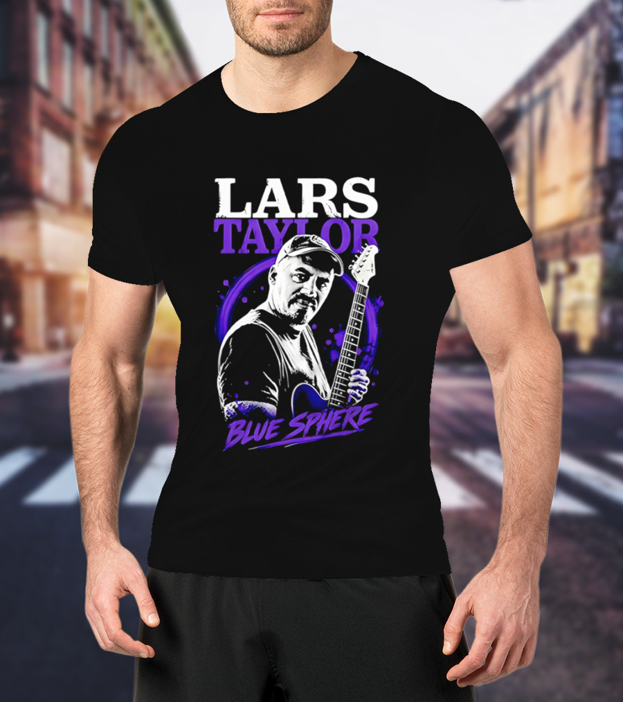 Lars Taylor Blue Sphere Smooth Jazz Guitarist T-Shirt