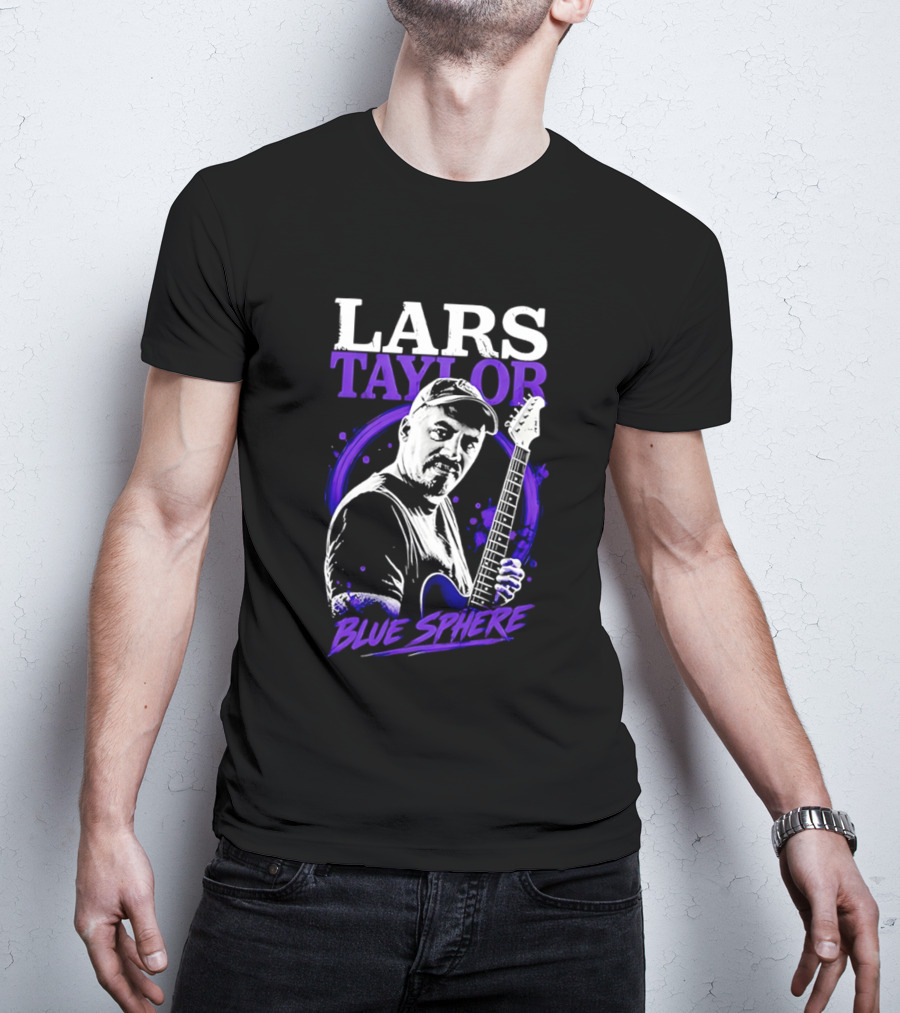 Lars Taylor Blue Sphere Smooth Jazz Guitarist T-Shirt