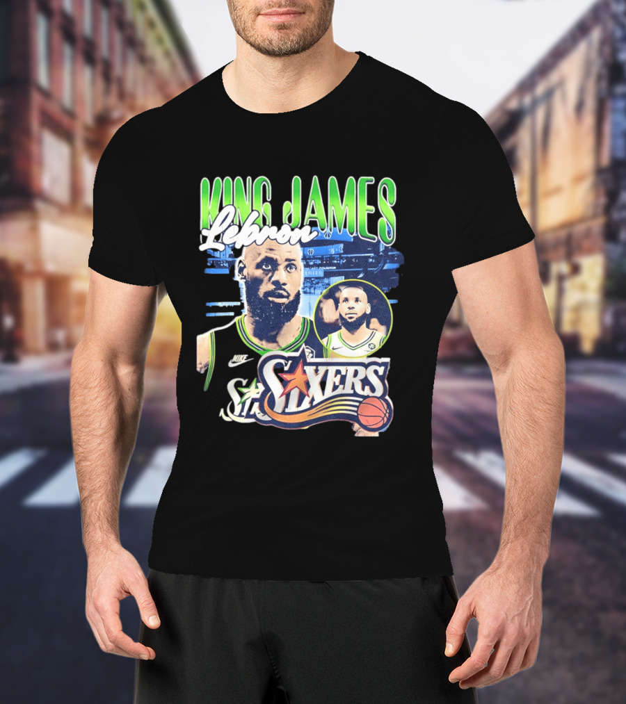 LeBron King James Sixers Philadelphia 76ers NBA Basketball Nike T-Shirt