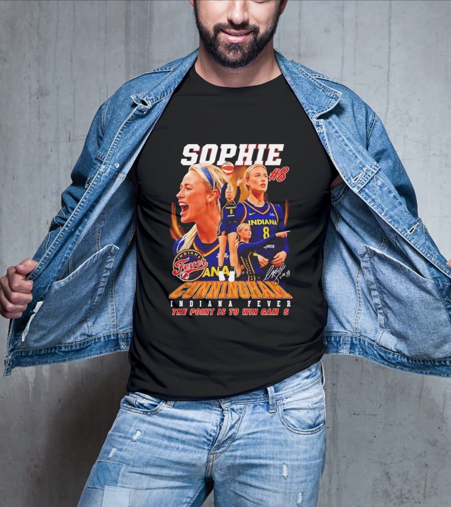 Sophie Cunningham Indiana Fever #8 The Point Is To Win Games 2026 T-Shirt