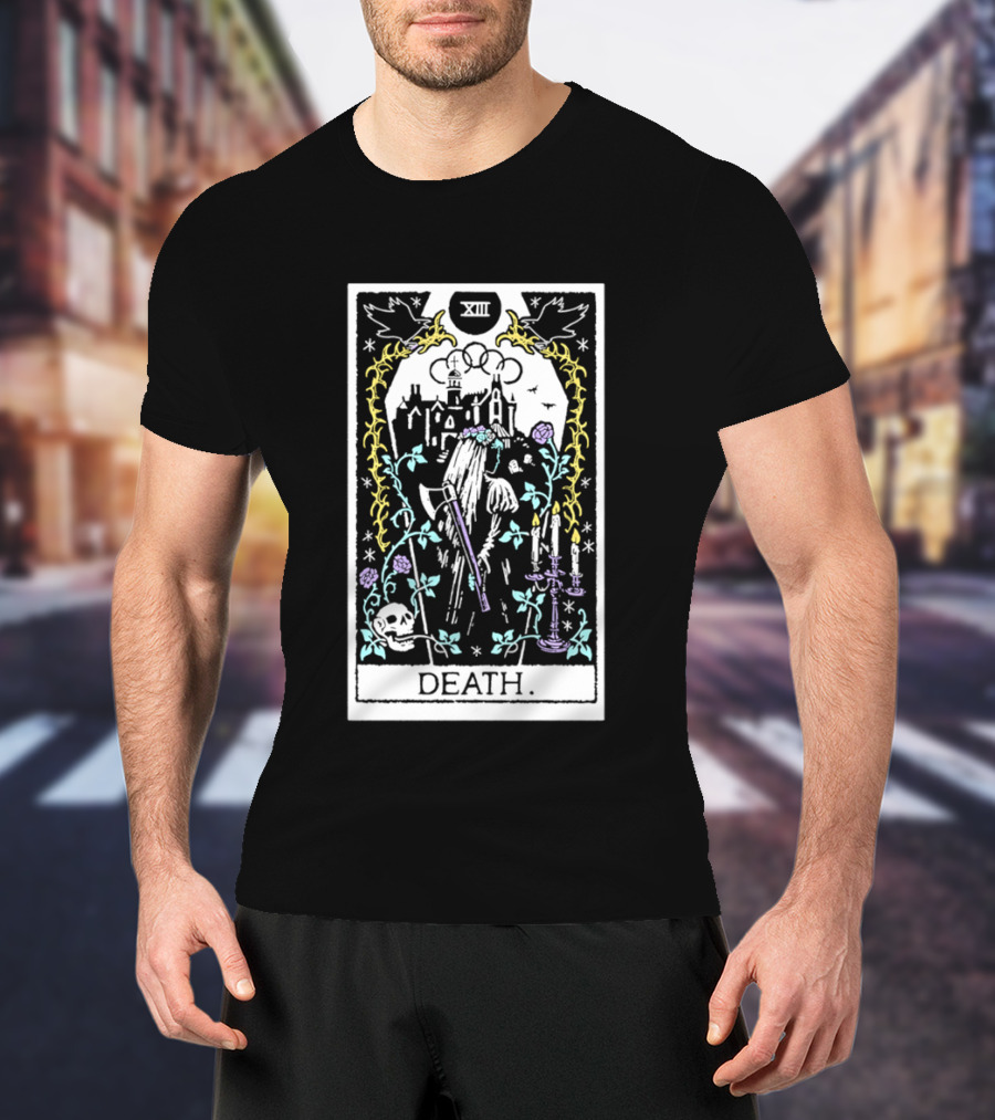 XIII Death Tarot Card Gothic Skull And Scythe T-Shirt