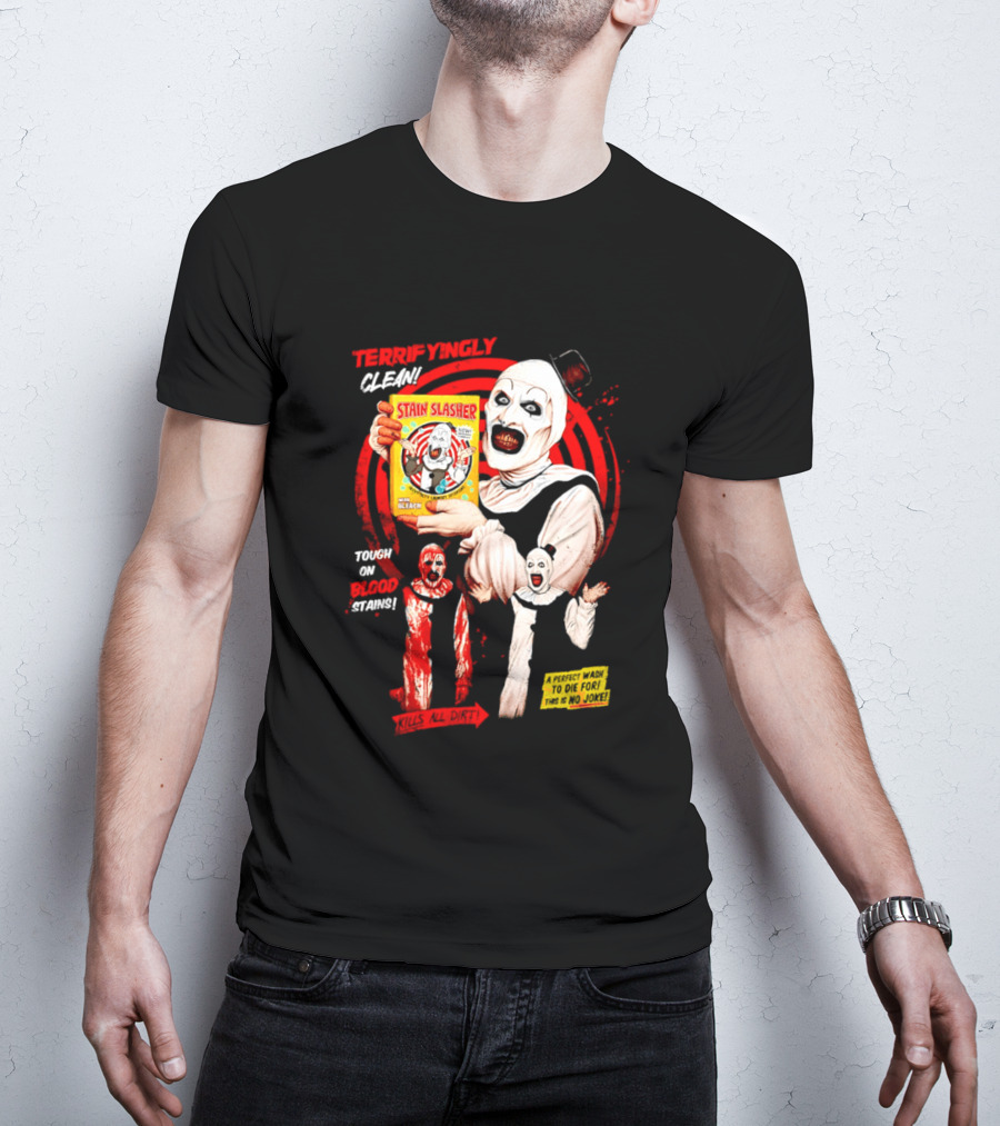 Terrifyingly Clean Stain Slasher Tough On Blood Stains No Joke Clown T-Shirt