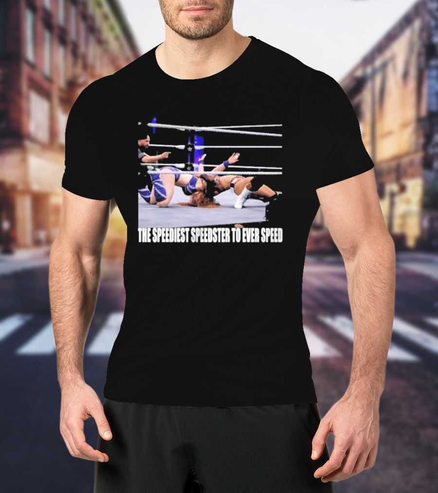Wrensday Evolved The Speediest Speedster Wrestling Action Sequence T-Shirt