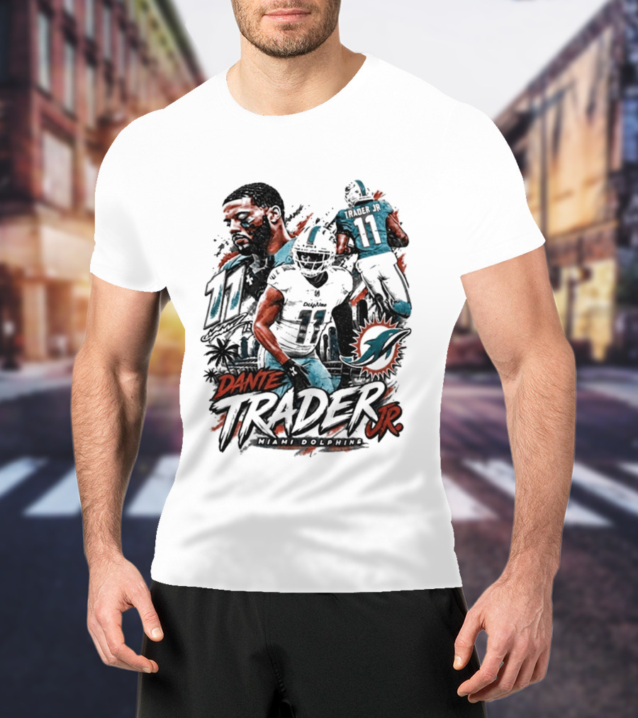Dante Trader Jr Miami Dolphins 11 Football 2026 T-Shirt