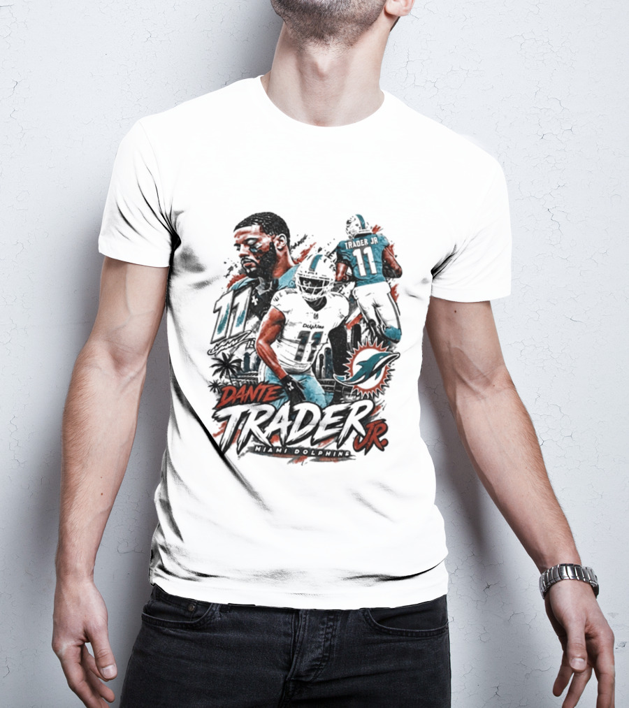 Dante Trader Jr Miami Dolphins 11 Football 2026 T-Shirt