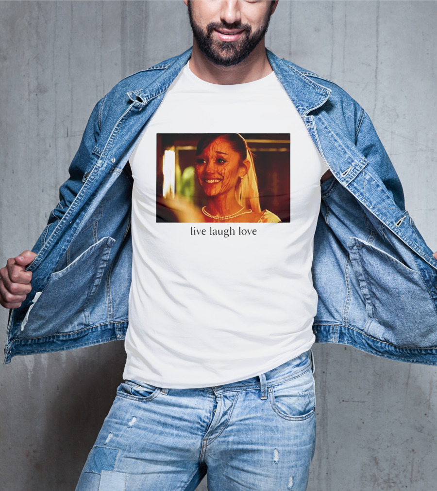 Grande Petal Live Laugh Love Blood Stained Face T-Shirt