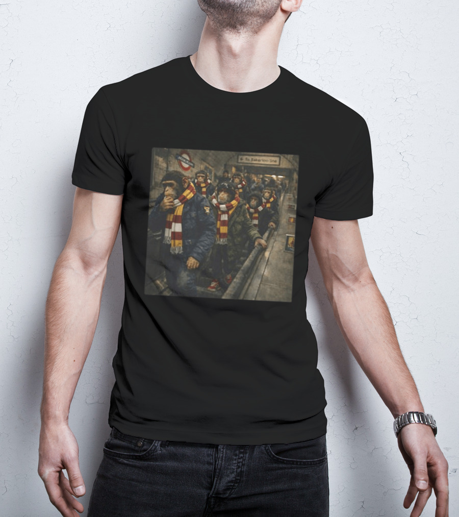 Bradford City Northern Monkeys Terrace London Underground Soccer Fans T-Shirt