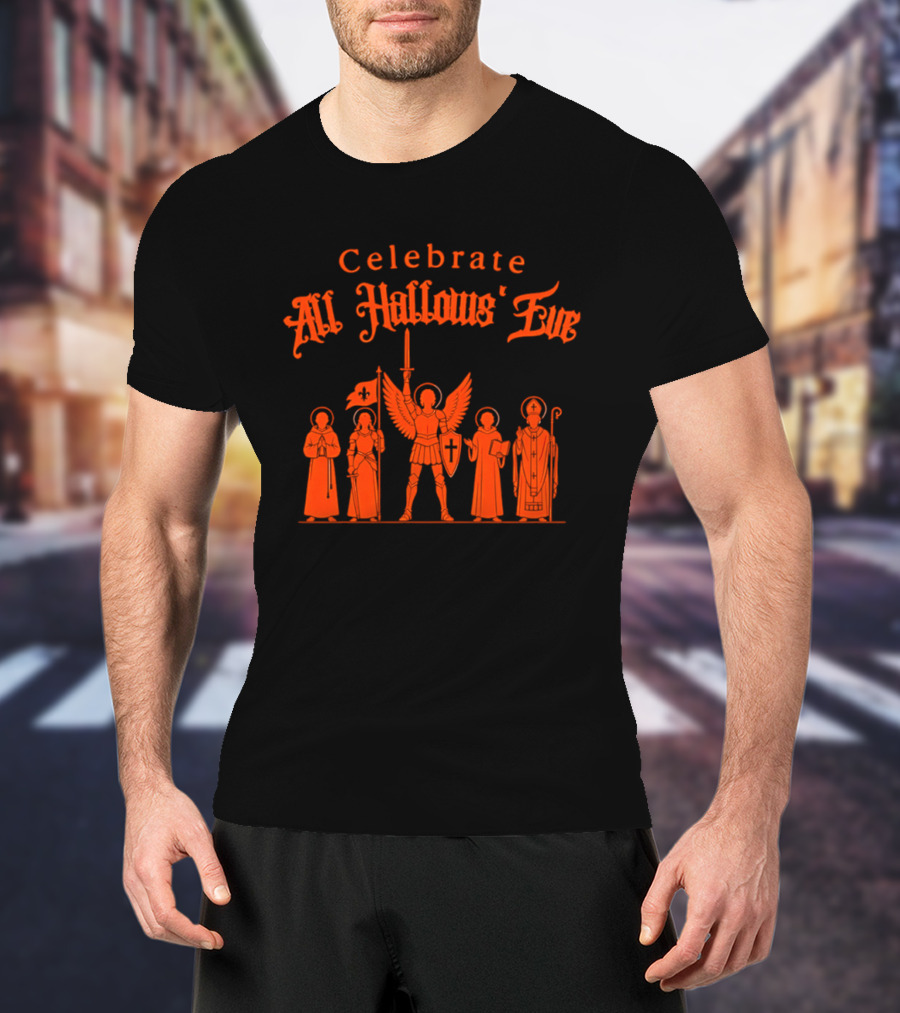 Celebrate All Hallows' Eve Catholic Saints Michael Joan Of Arc T-Shirt