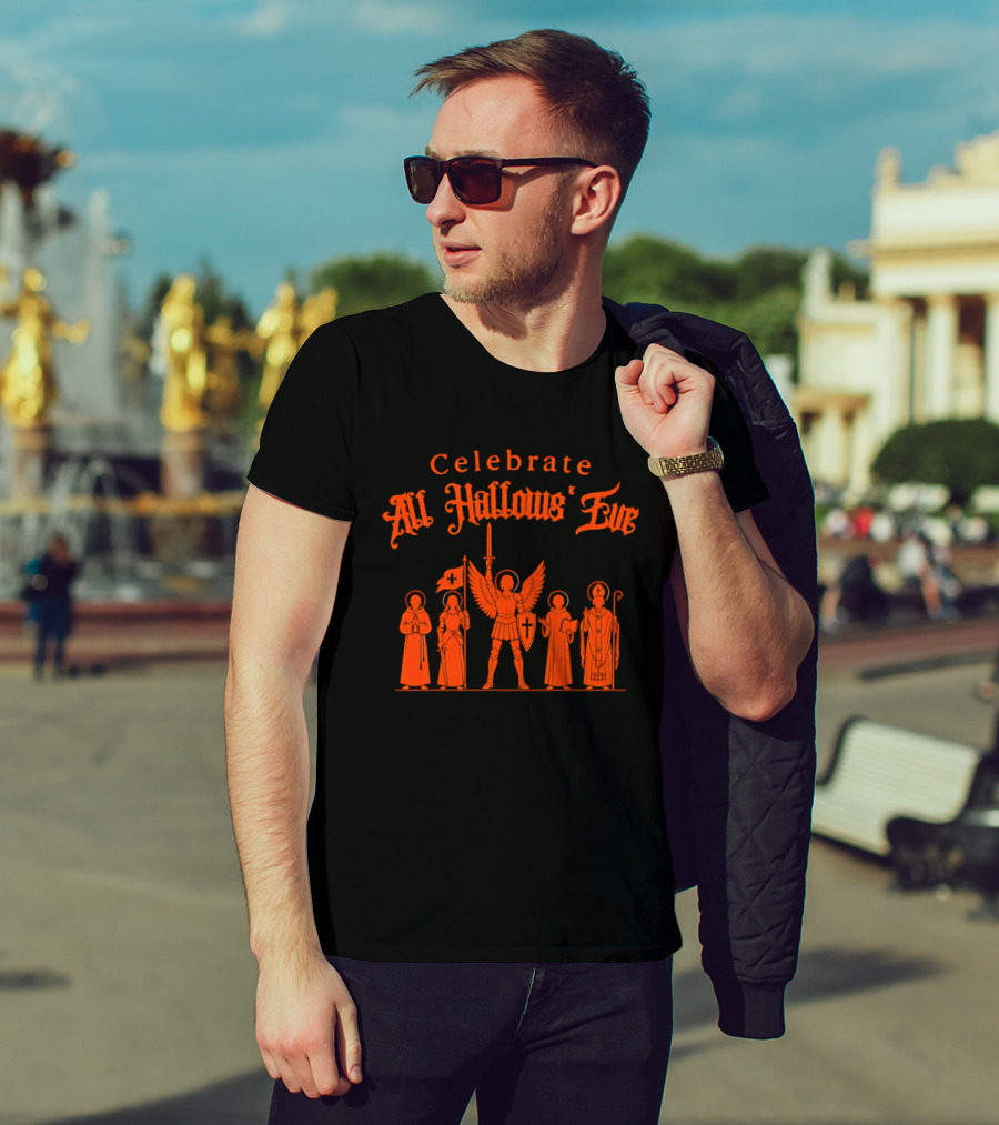 Celebrate All Hallows' Eve Catholic Saints Michael Joan Of Arc T-Shirt