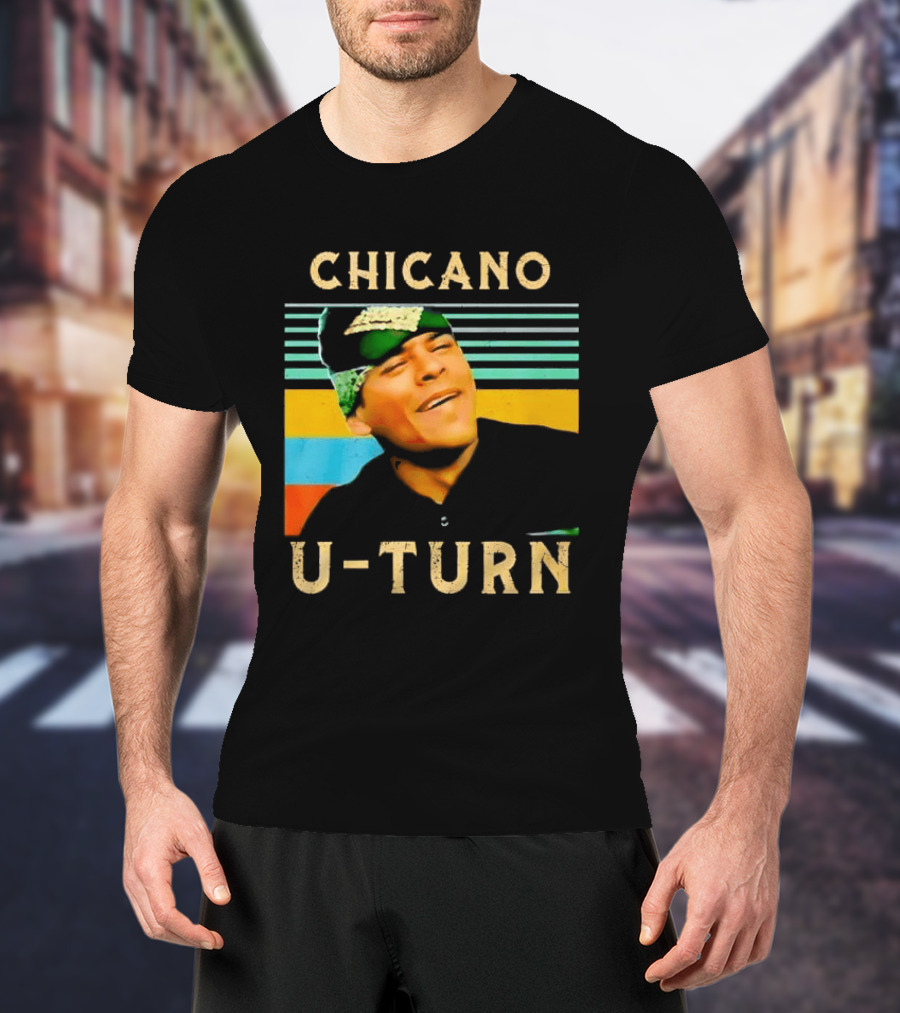 Chicano U Turn Sunset Stripes Smiling Man Bandana T-Shirt
