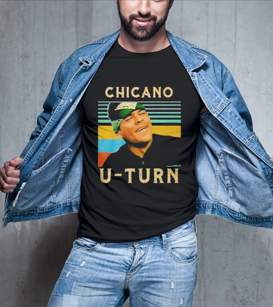 Chicano U Turn Sunset Stripes Smiling Man Bandana T-Shirt