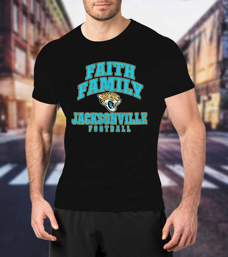 Faith Family Jacksonville Football Snarling Head Profile T-Shirt