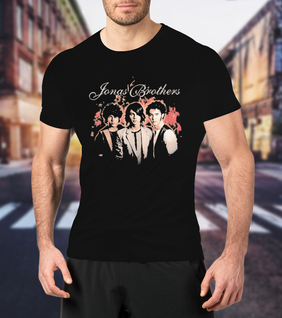 Jonas Brothers Fiery Backdrop Trio T-Shirt