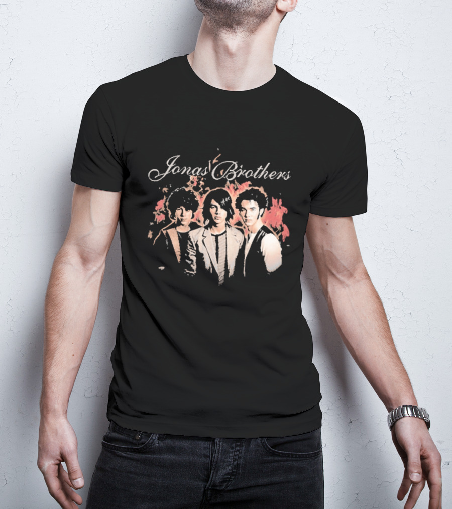 Jonas Brothers Fiery Backdrop Trio T-Shirt