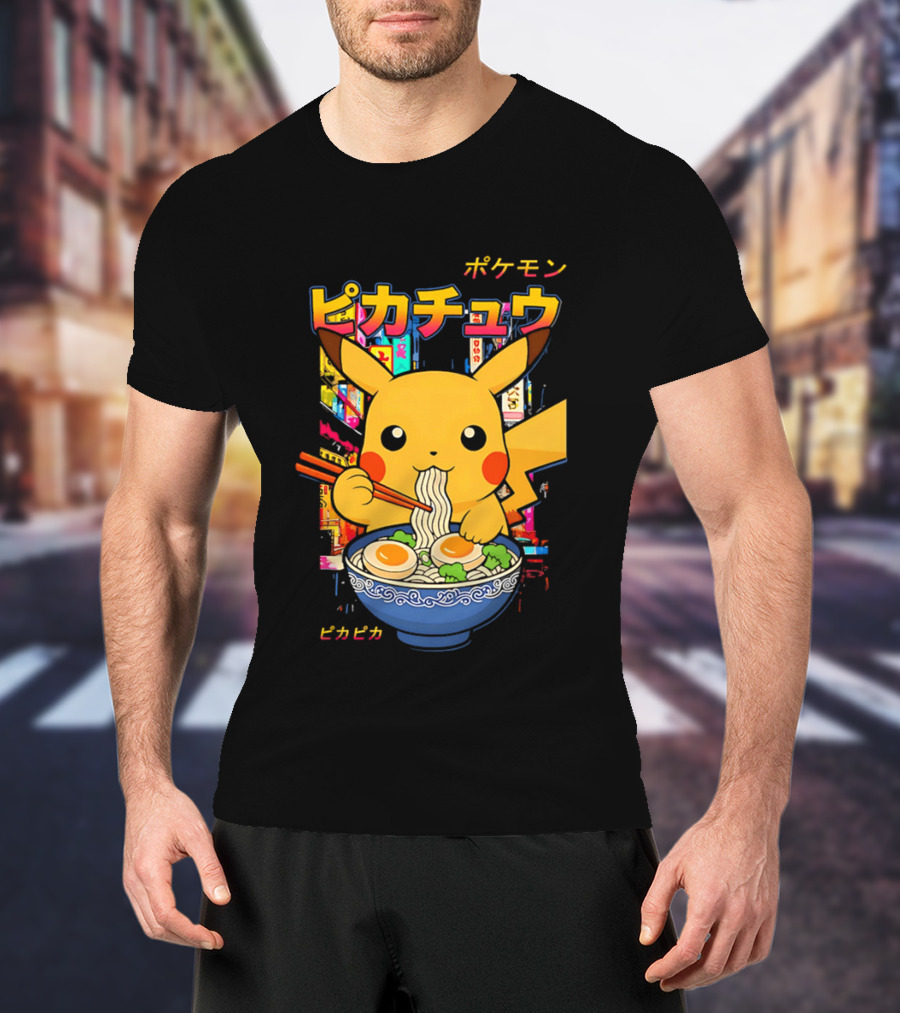 Pika Ramen Pikachu Pokémon Noodles Japan T-Shirt
