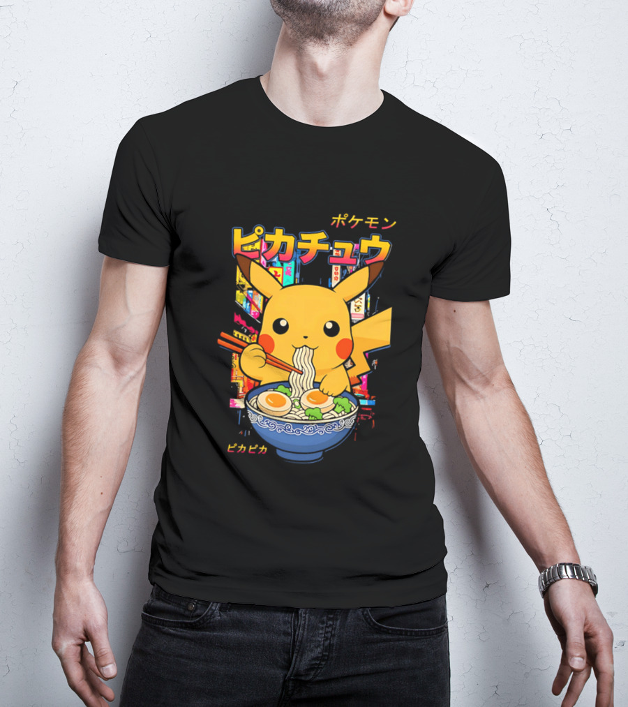 Pika Ramen Pikachu Pokémon Noodles Japan T-Shirt