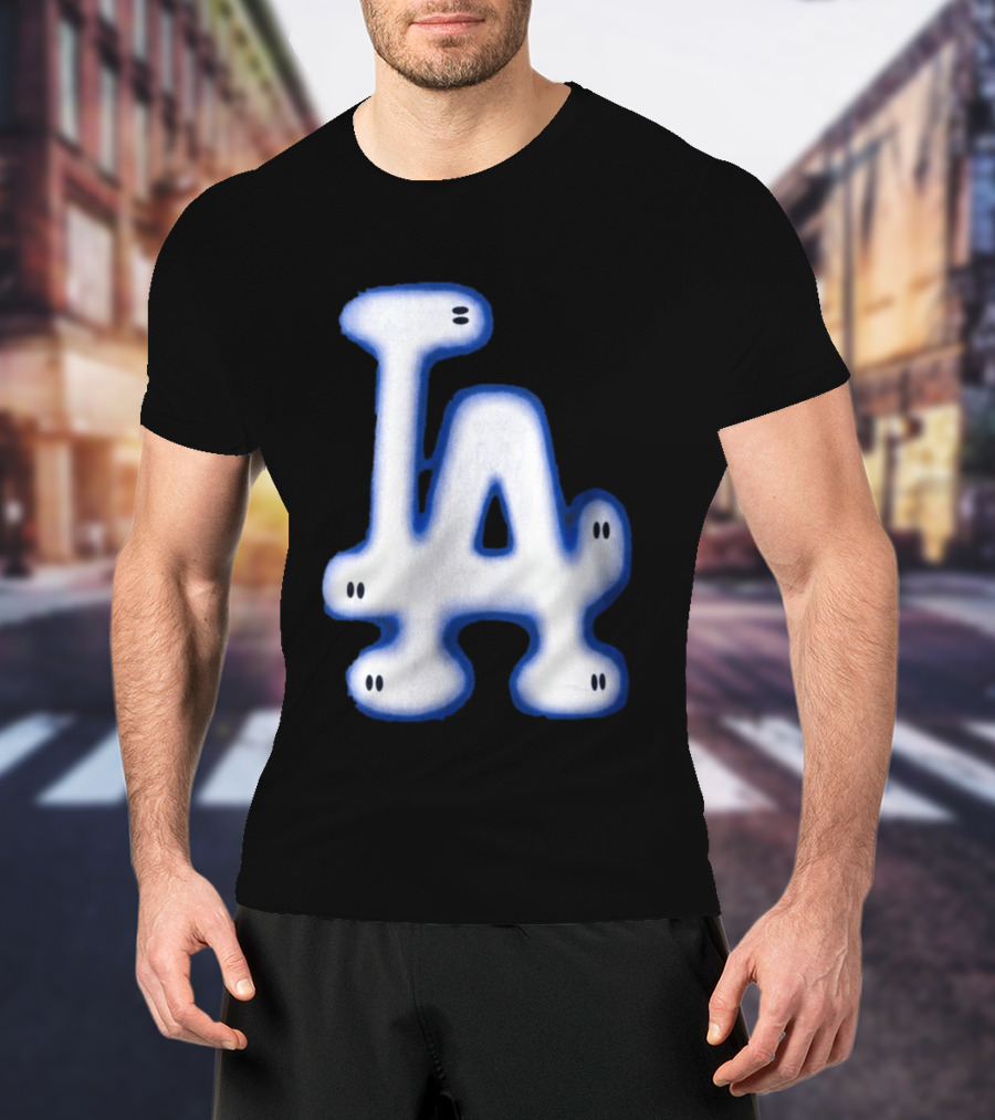 LA Dodgers Blue Ghost Airbrush T-Shirt