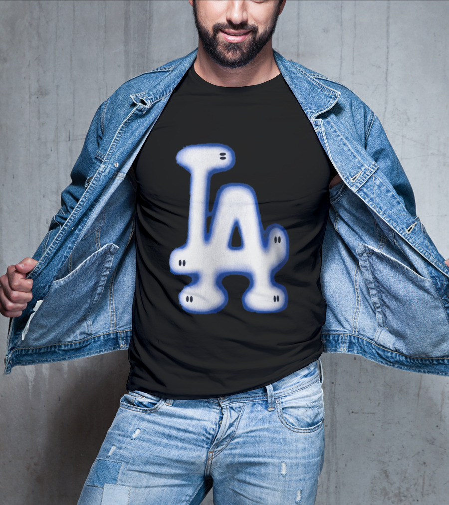 LA Dodgers Blue Ghost Airbrush T-Shirt