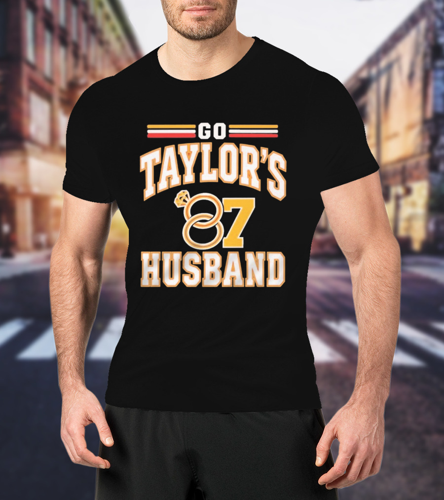 Go Taylor's Husband 87 Football Fan Cheer With Ring Motif T-Shirt