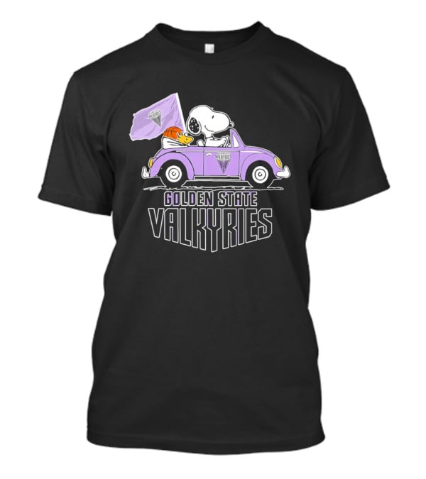 Golden State Valkyries Snoopy Volkswagen Beetle T-Shirt