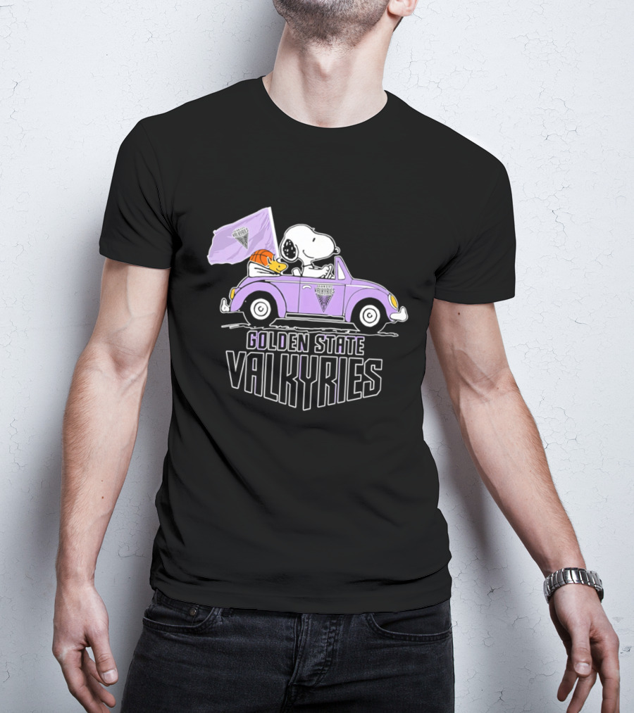 Golden State Valkyries Snoopy Volkswagen Beetle T-Shirt