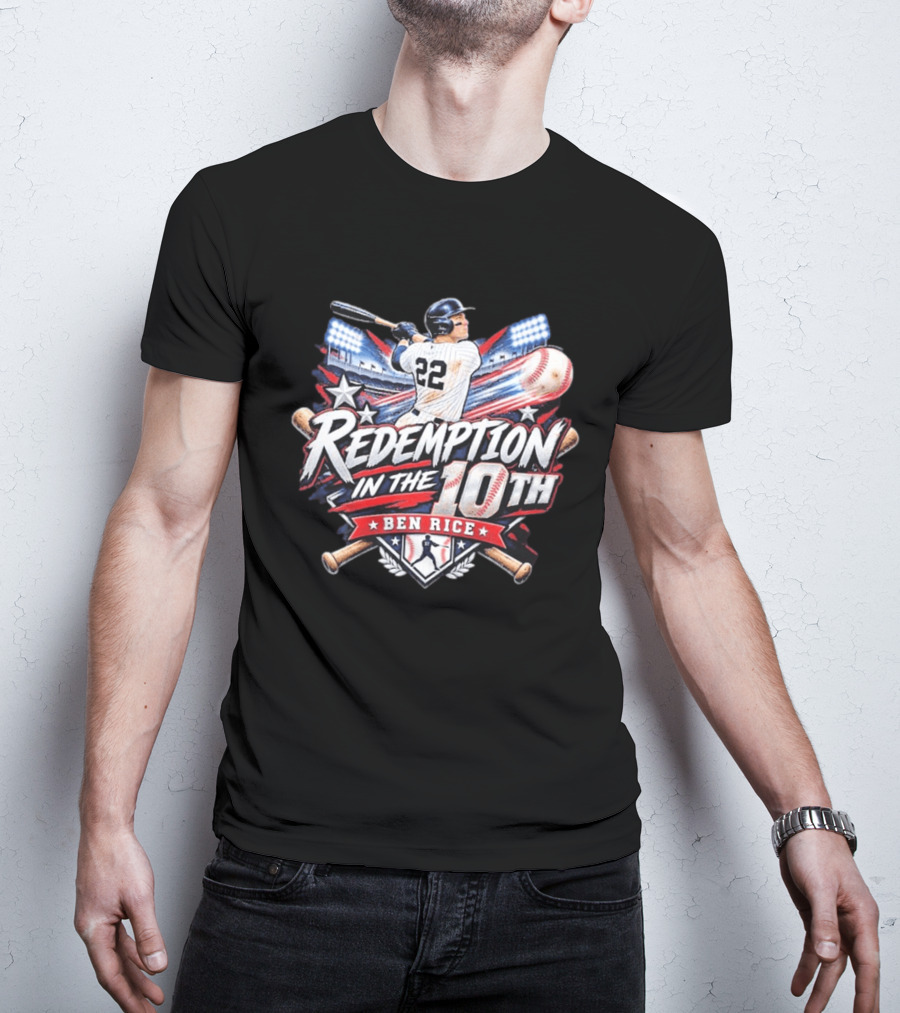 Redemption In The 10th Ben Rice Baseball Number 22 T-Shirt