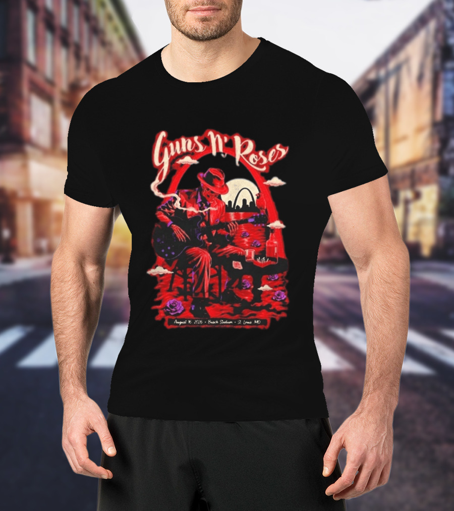 Guns N' Roses August 16 2026 St. Louis MO Busch Stadium Tour T-Shirt