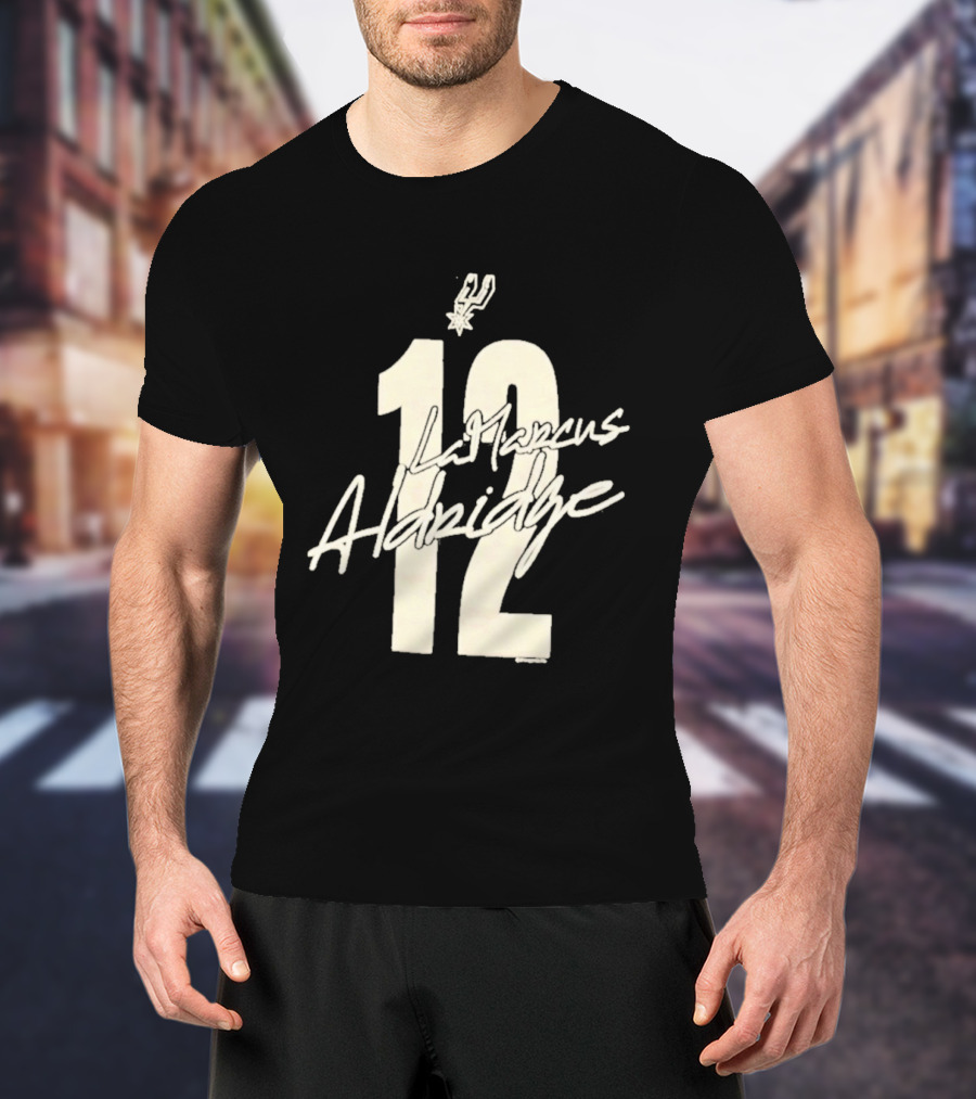 San Antonio Spurs LaMarcus Aldridge 12 NBA 2010s T-Shirt