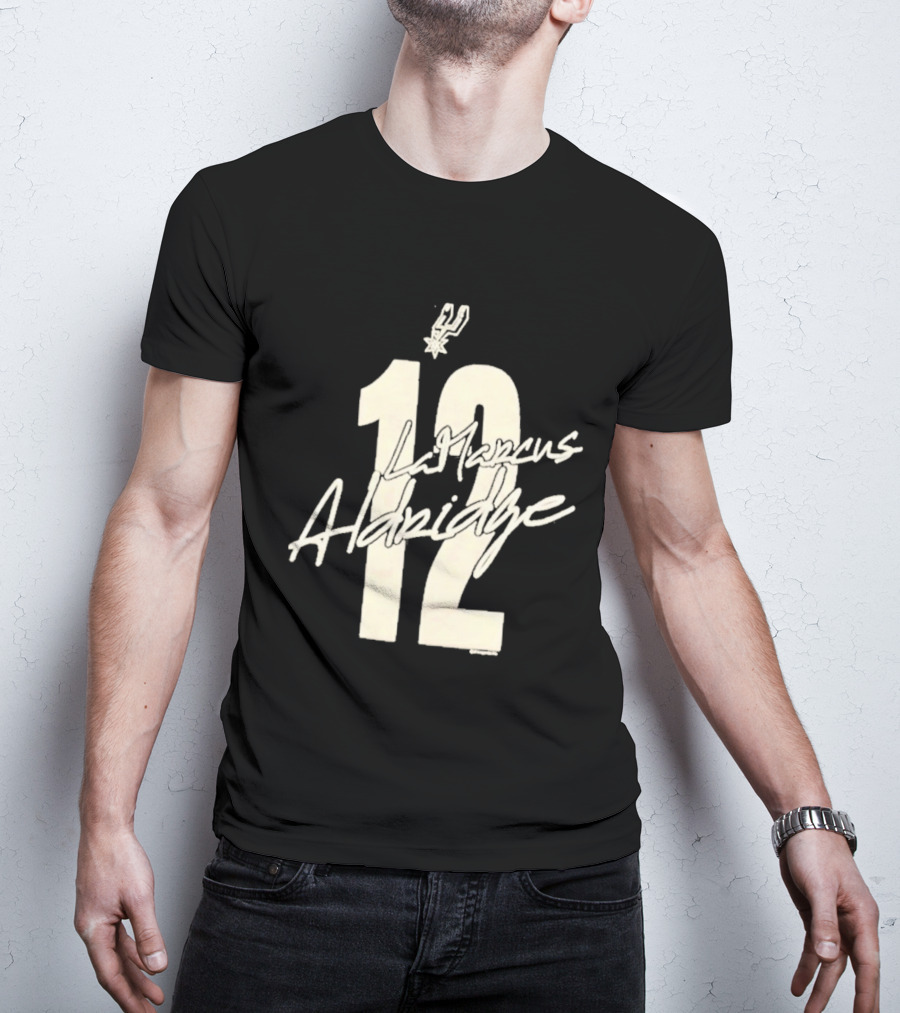 San Antonio Spurs LaMarcus Aldridge 12 NBA 2010s T-Shirt
