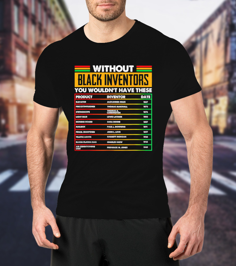 Without Black Inventors You Wouldn't Have Elevators Fire Extinguishers Stethoscopes And More T-Shirt
