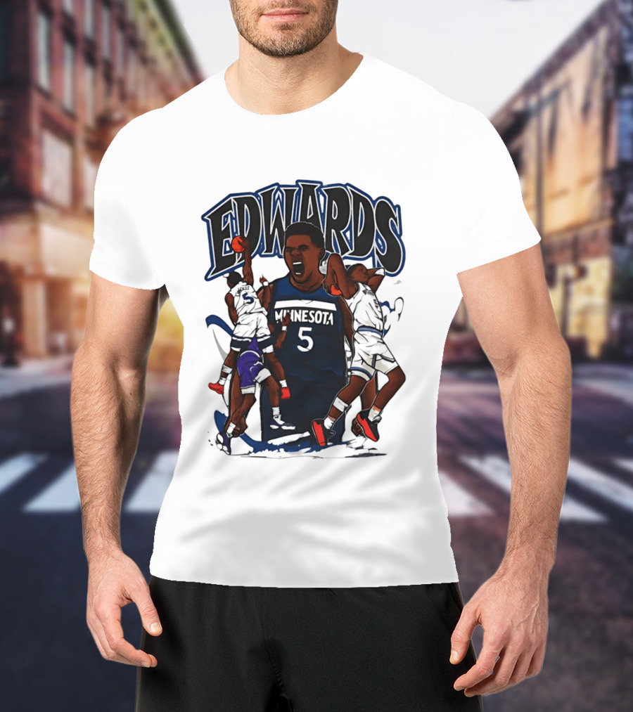 Minnesota Edwards Basketball Cartoon 5 T-Shirt
