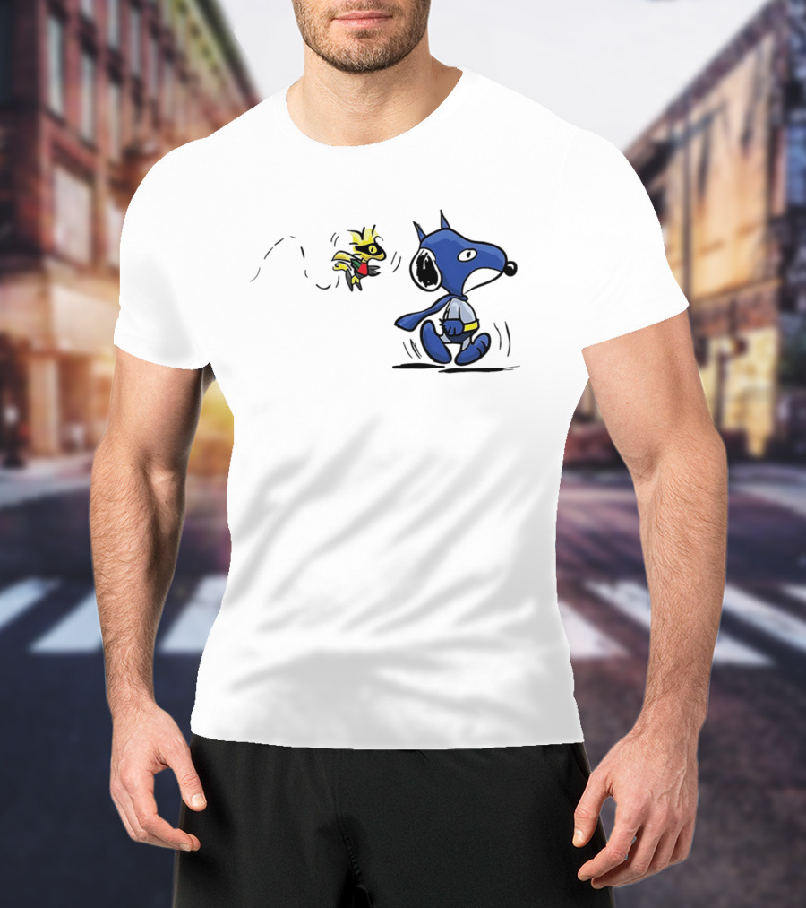 Batman Snoopy And Robin Woodstock DC Peanuts T-Shirt