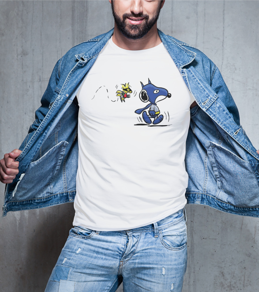 Batman Snoopy And Robin Woodstock DC Peanuts T-Shirt