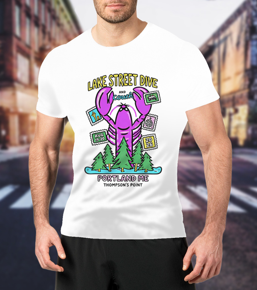 Lake Street Dive Couch Lobster Portland ME Thompson's Point August 19 20 2023 T-Shirt
