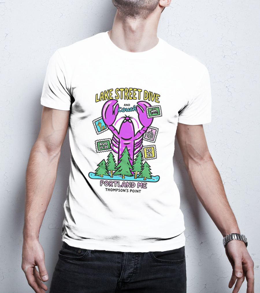 Lake Street Dive Couch Lobster Portland ME Thompson's Point August 19 20 2023 T-Shirt