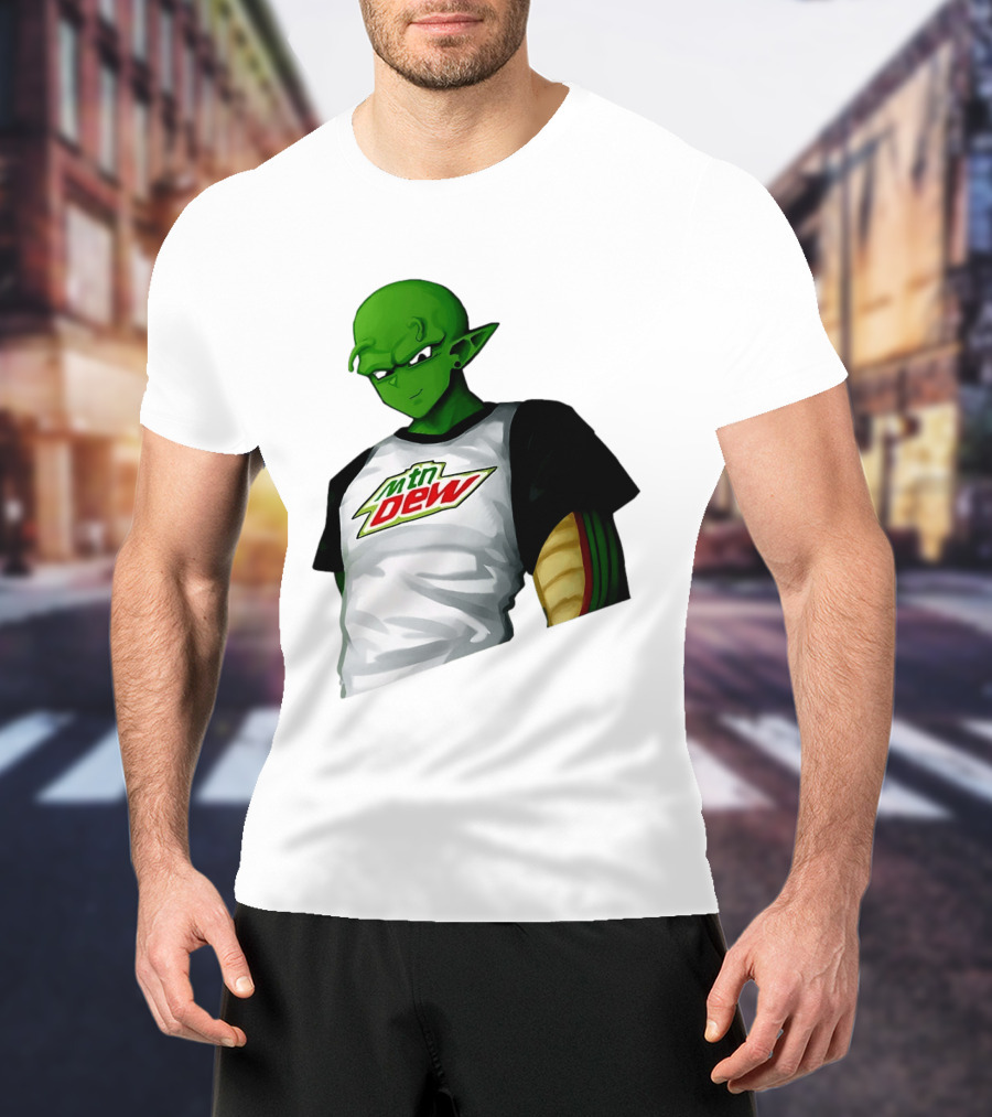 Piccolo Dragon Ball Z Character In Mtn Dew T-Shirt