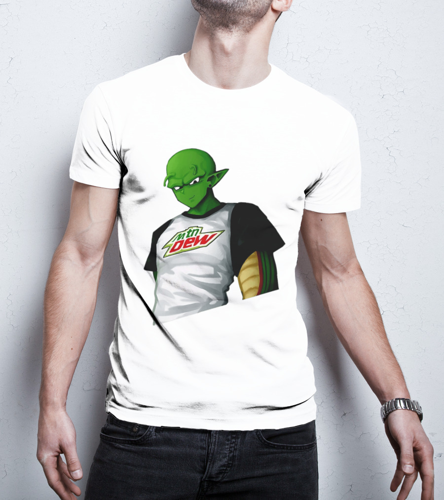 Piccolo Dragon Ball Z Character In Mtn Dew T-Shirt