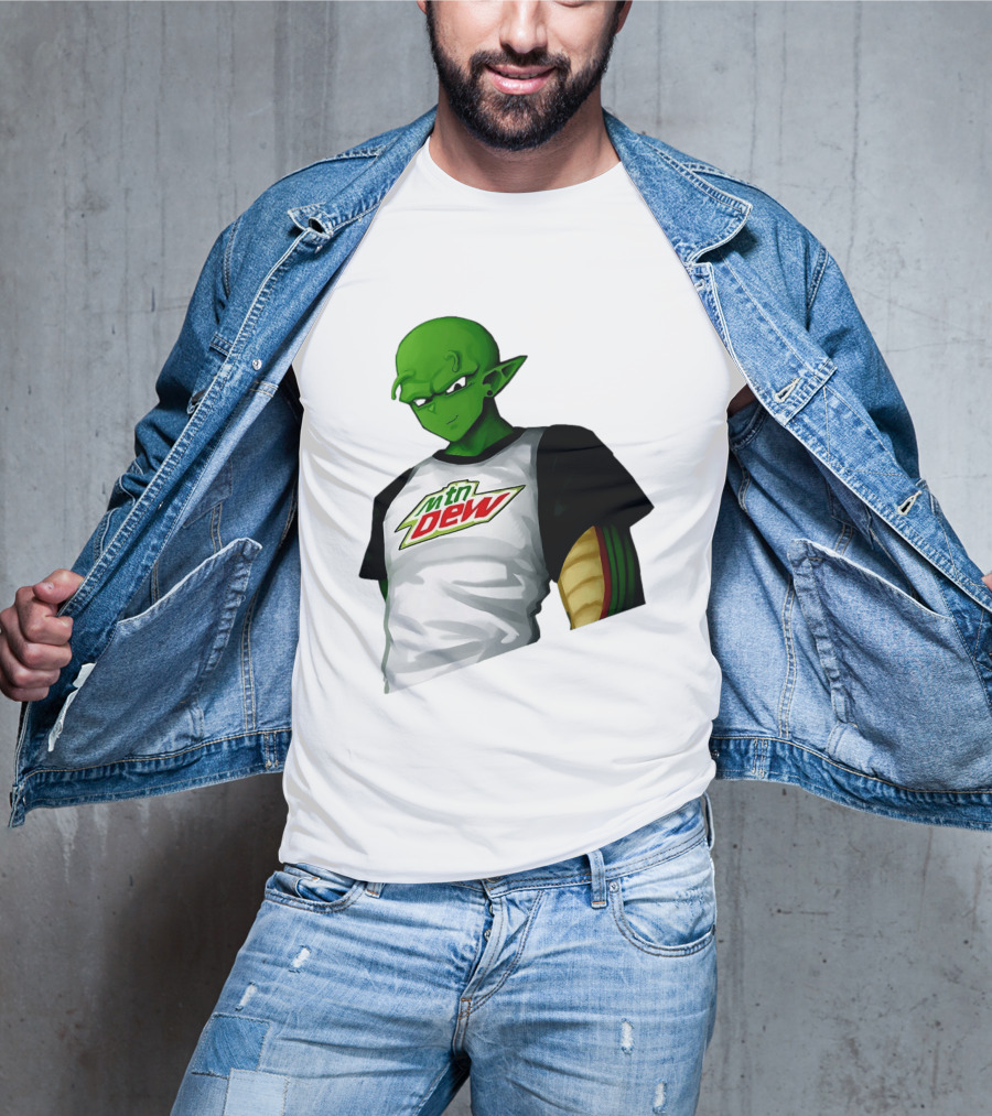 Piccolo Dragon Ball Z Character In Mtn Dew T-Shirt