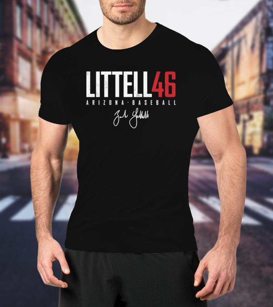 Arizona Baseball Littell 46 Zack Distressed T-Shirt