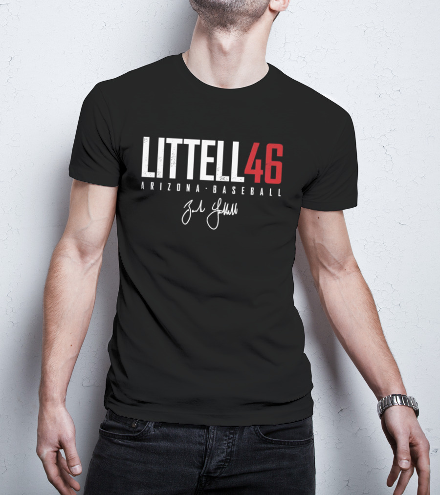 Arizona Baseball Littell 46 Zack Distressed T-Shirt