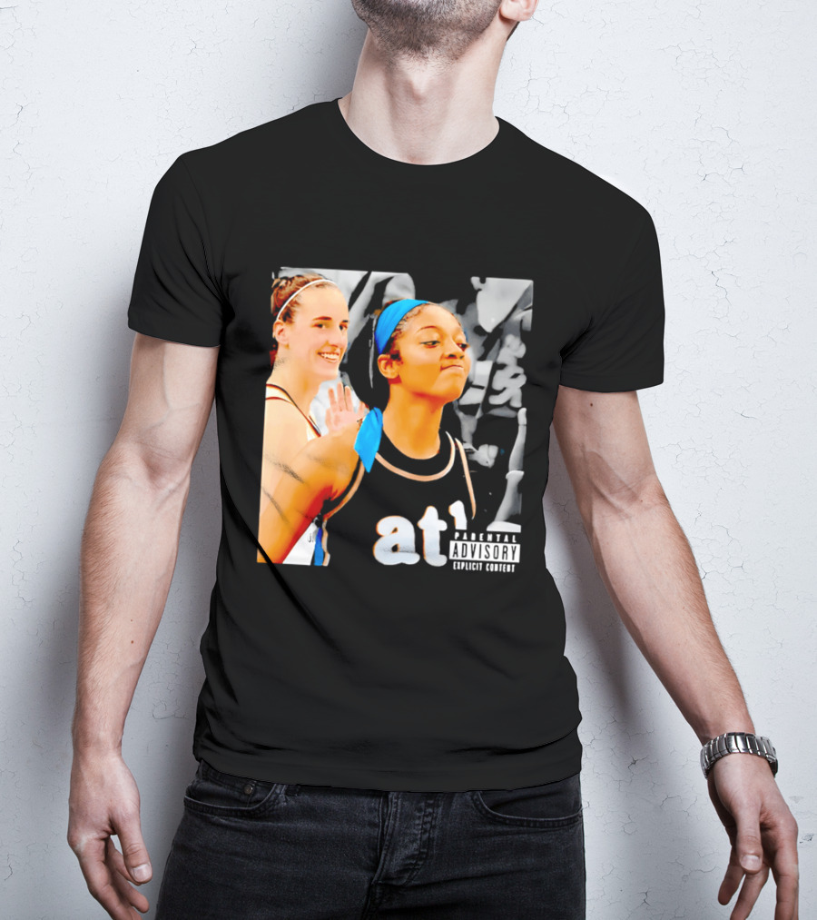 Caitlin Clark Angel Reese Memorable Moment Parental Advisory Explicit Content T-Shirt