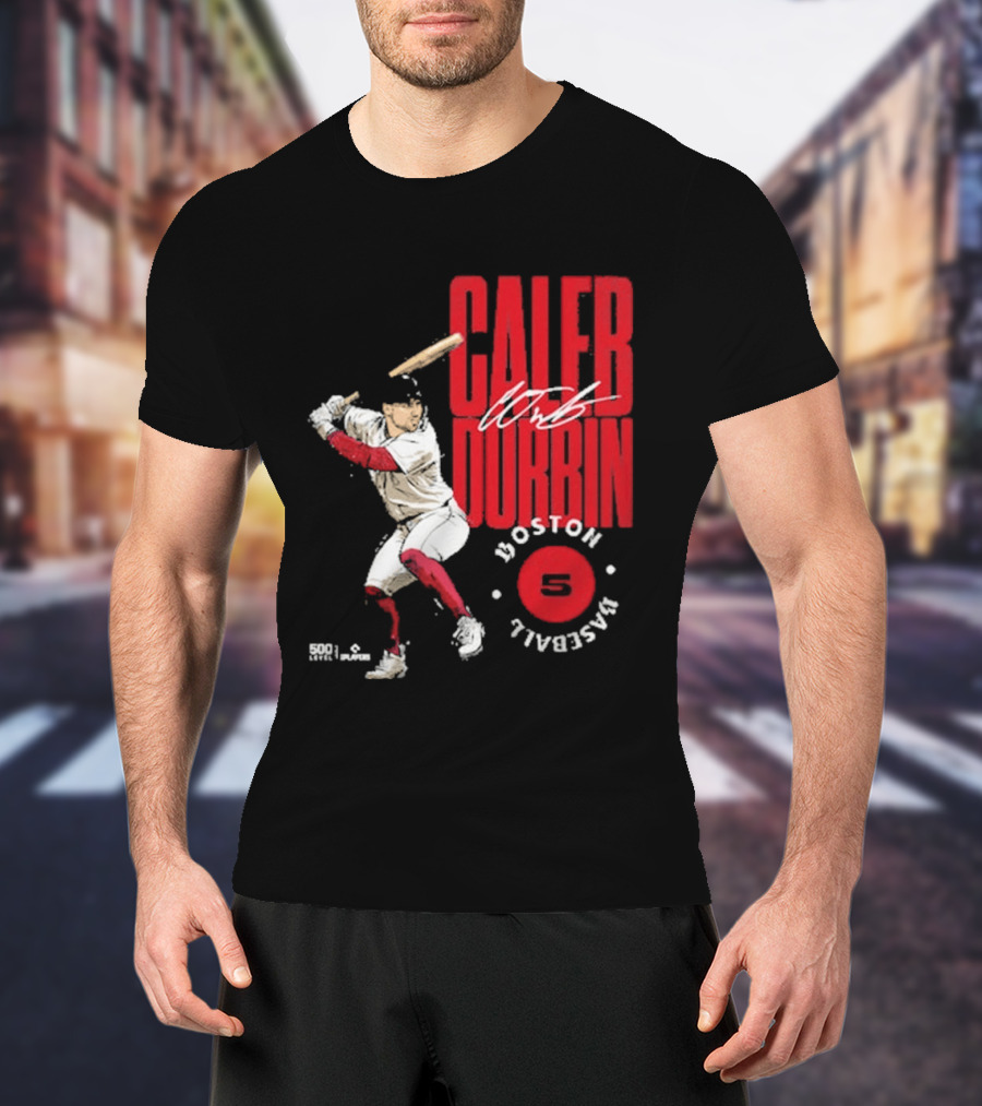 Caleb Durbin Boston Baseball Stamp Number 5 T-Shirt