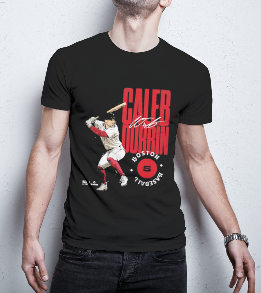 Caleb Durbin Boston Baseball Stamp Number 5 T-Shirt