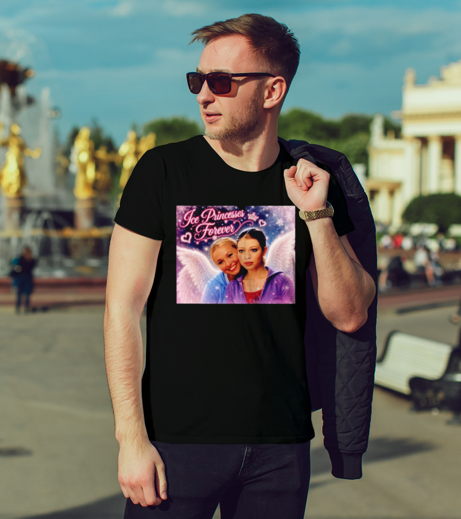 Ice Princesses Forever Hayden Panettiere Michelle Trachtenberg Angel Wings Hearts Snowflakes T-Shirt