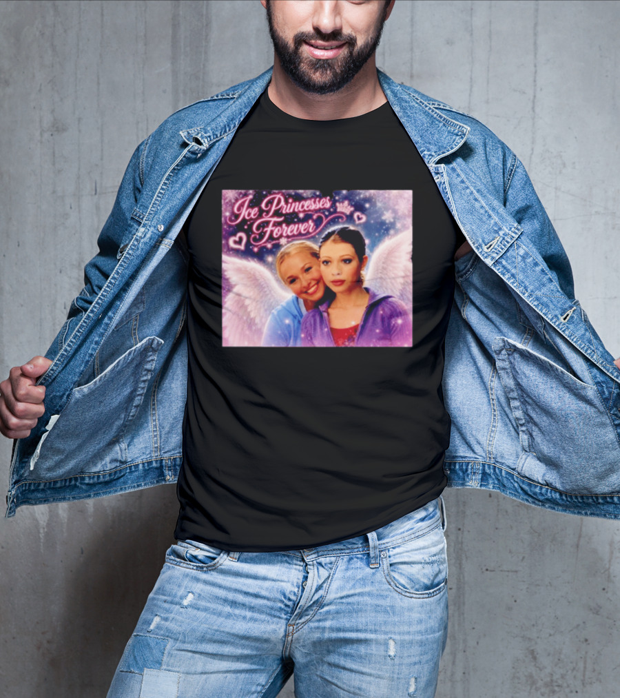 Ice Princesses Forever Hayden Panettiere Michelle Trachtenberg Angel Wings Hearts Snowflakes T-Shirt