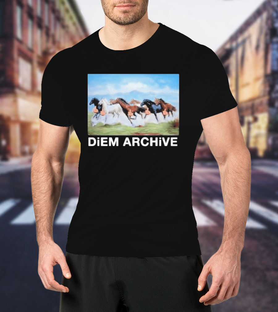 Diem Archive Running Horses Iconic Bet On A Horse T-Shirt