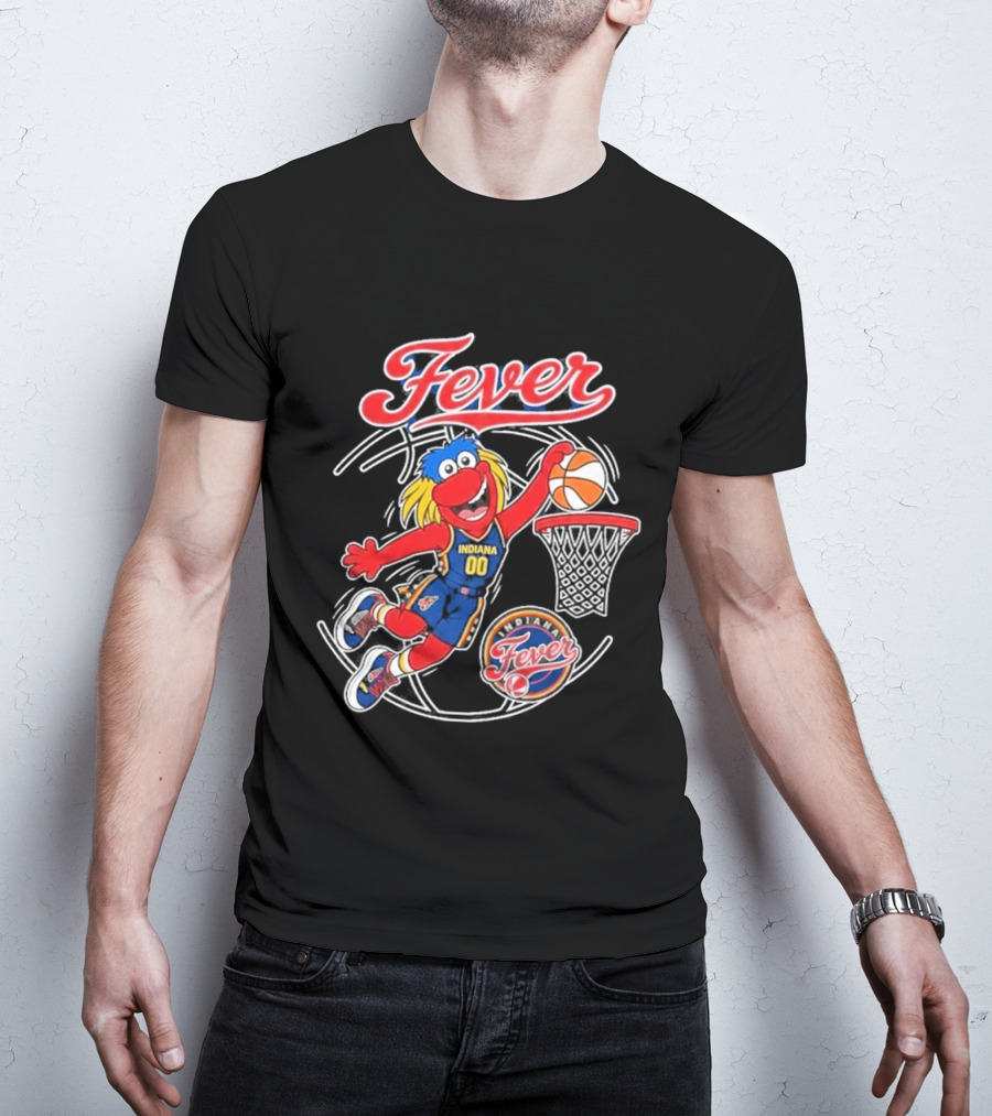 Indiana Fever Basketball Mascot Slam Dunk 2026 T-Shirt